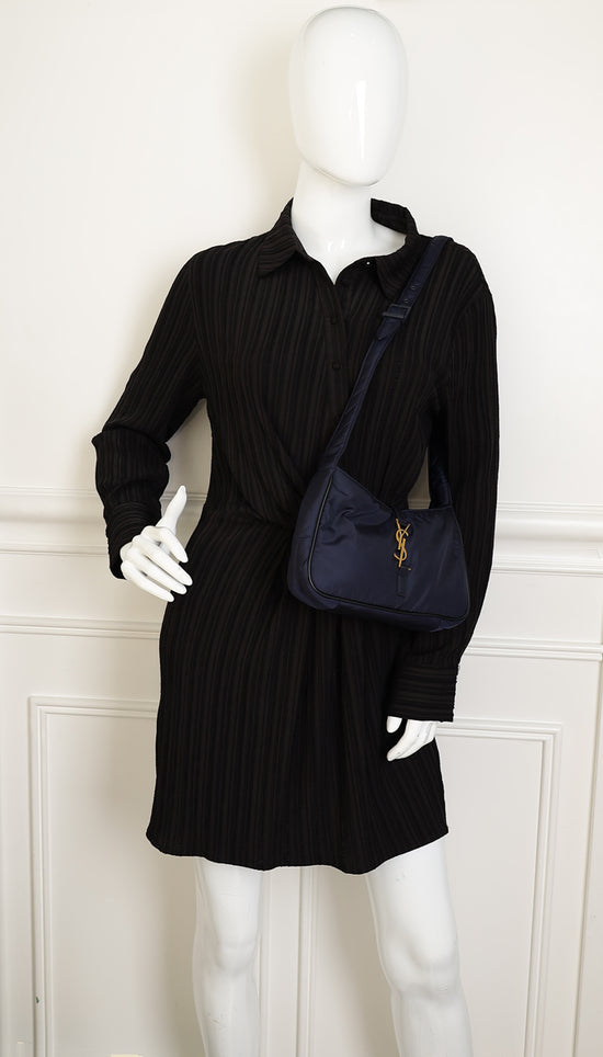 YSL Navy Econyl Le 5 À 7 Bag-YSL-THE CLOSET