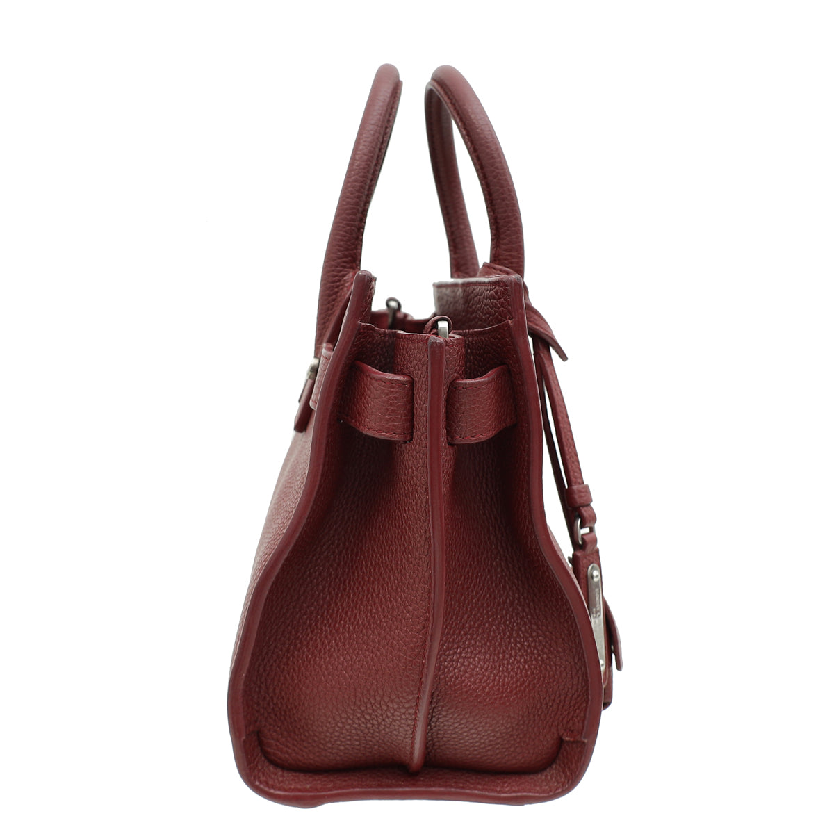 YSL Burgundy Sac De Jour Souple Nano Bag