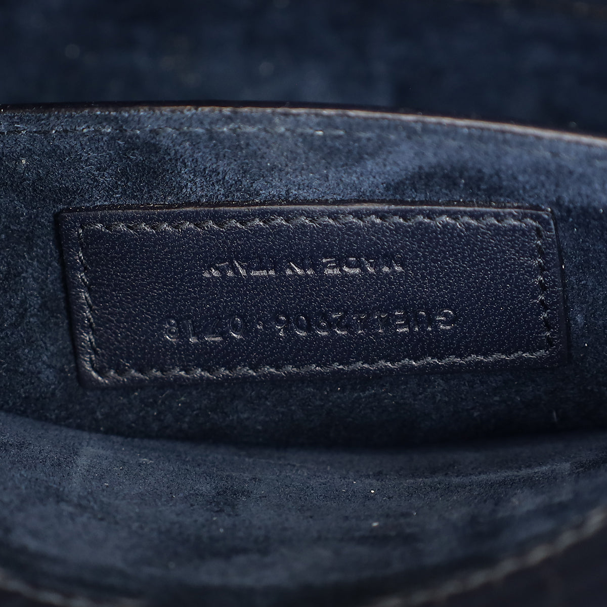 YSL Dark Blue Croco Embossed Sunset Chain Shoulder Bag-YSL-THE CLOSET