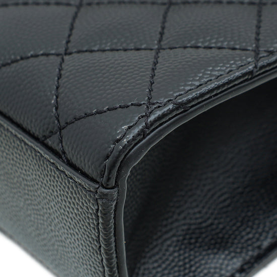 Load image into Gallery viewer, YSL So Black Mix Quilted Envelope Medium Shoulder Bag
