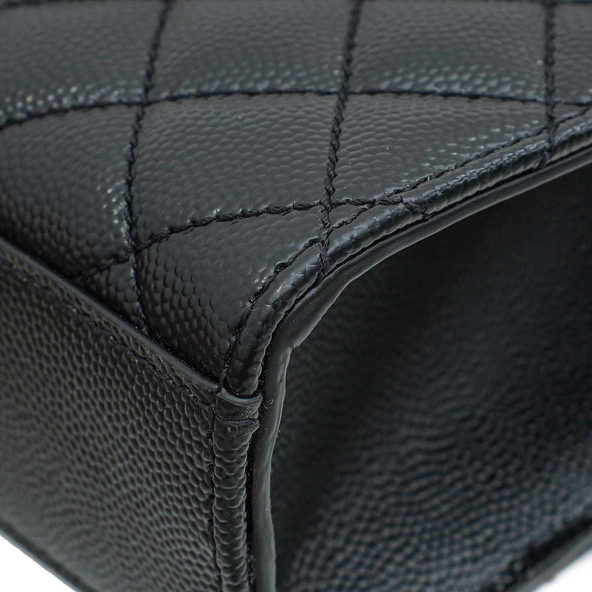 YSL So Black Mix Quilted Envelope Medium Shoulder Bag
