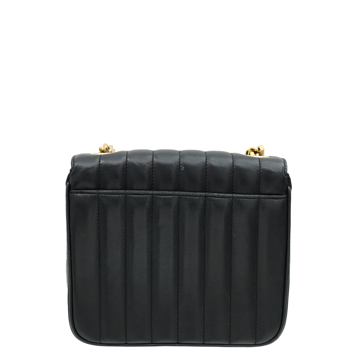YSL Black Vicky Medium Flap Shoulder Bag-YSL-THE CLOSET