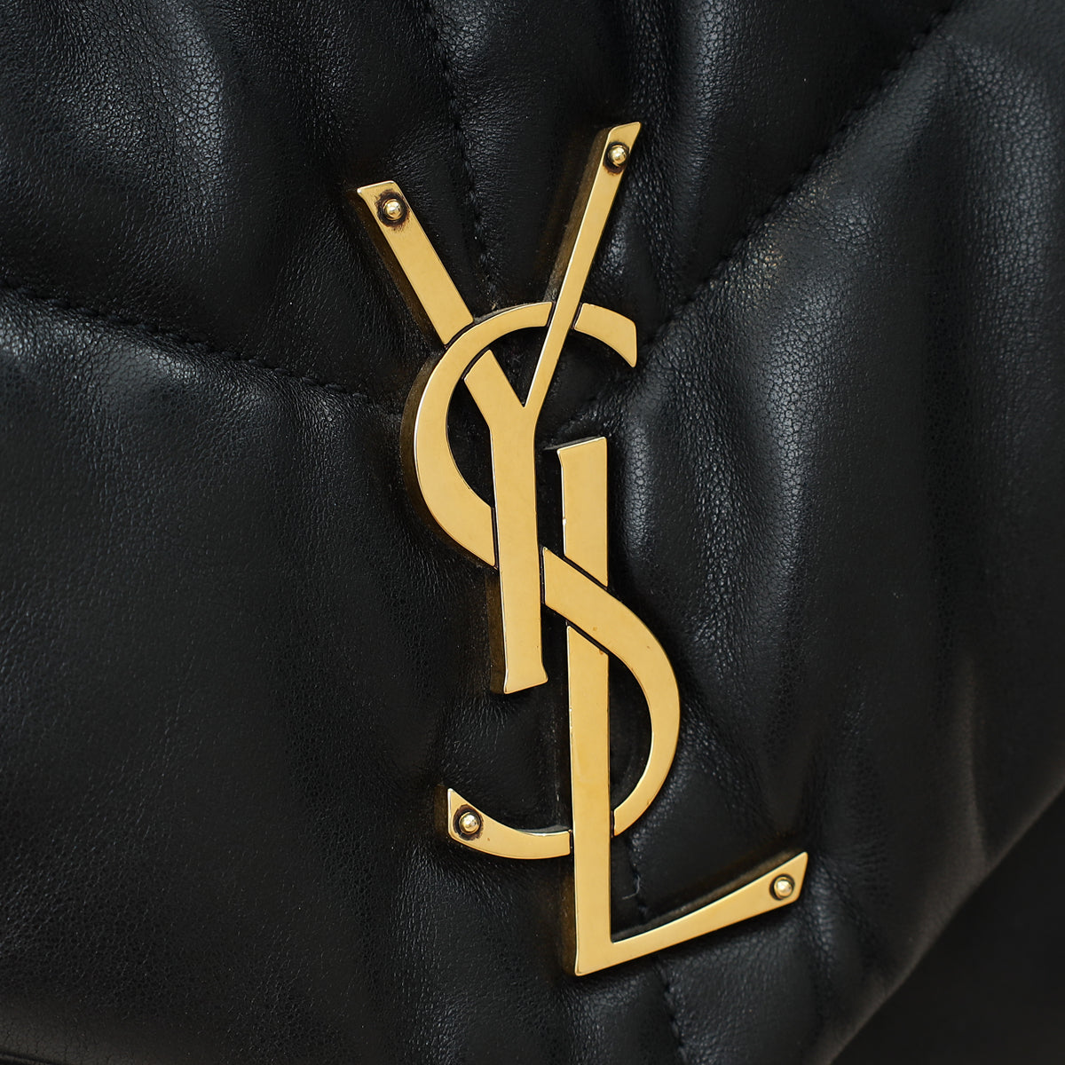 YSL Black Puffer Medium Shoulder Bag-YSL-THE CLOSET