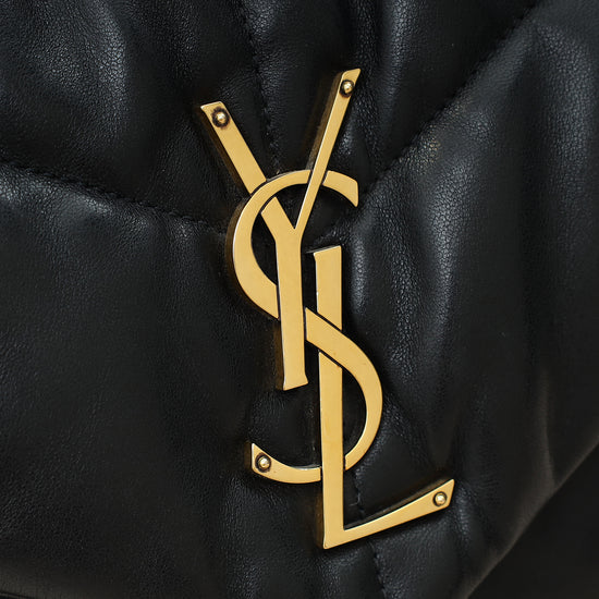 YSL Black Puffer Medium Shoulder Bag-YSL-THE CLOSET
