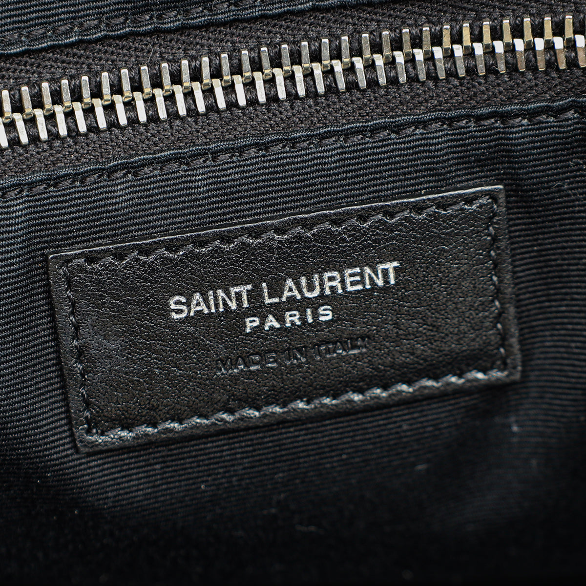 YSL Black Rive Gauche Raffia Small Tote Bag
