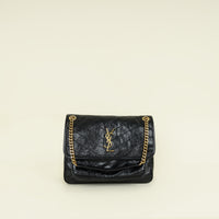 YSL Black Niki Vintage Medium Shoulder Bag