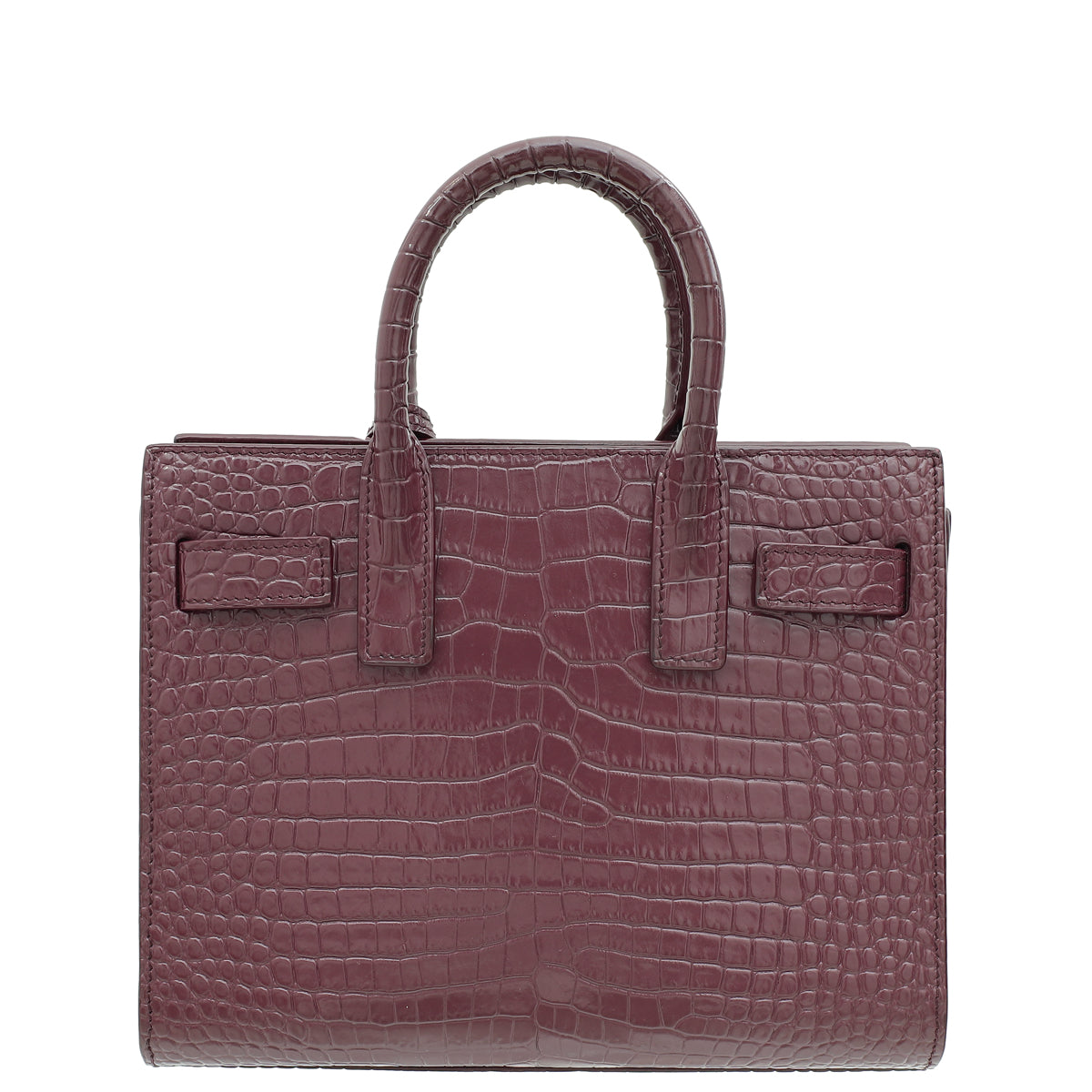 YSL Rouge Legion Croco Embossed Nano Sac De Jour-YSL-THE CLOSET