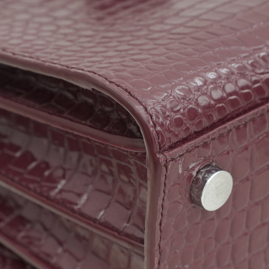 Load image into Gallery viewer, YSL Rouge Legion Croco Embossed Nano Sac De Jour
