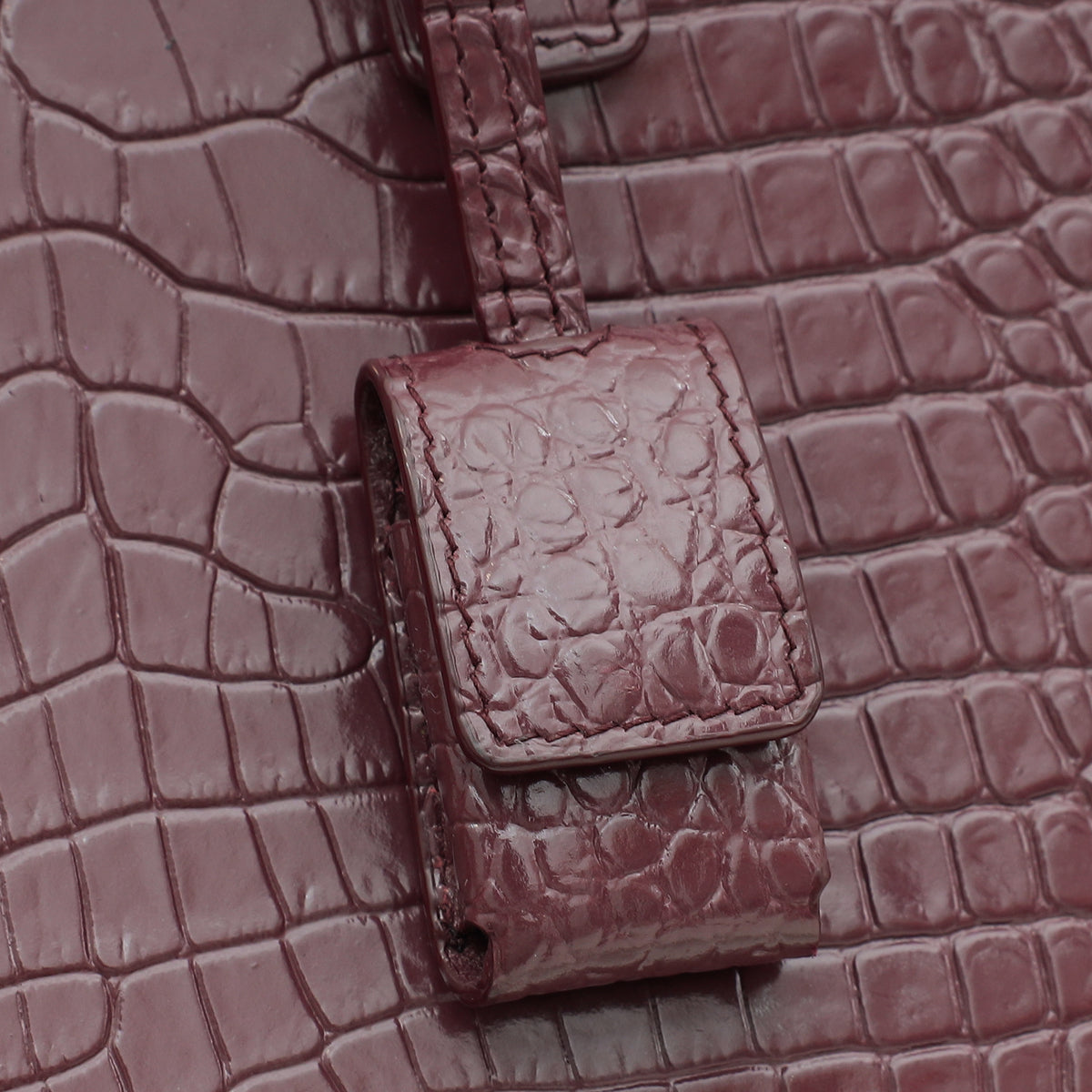 YSL Rouge Legion Croco Embossed Nano Sac De Jour