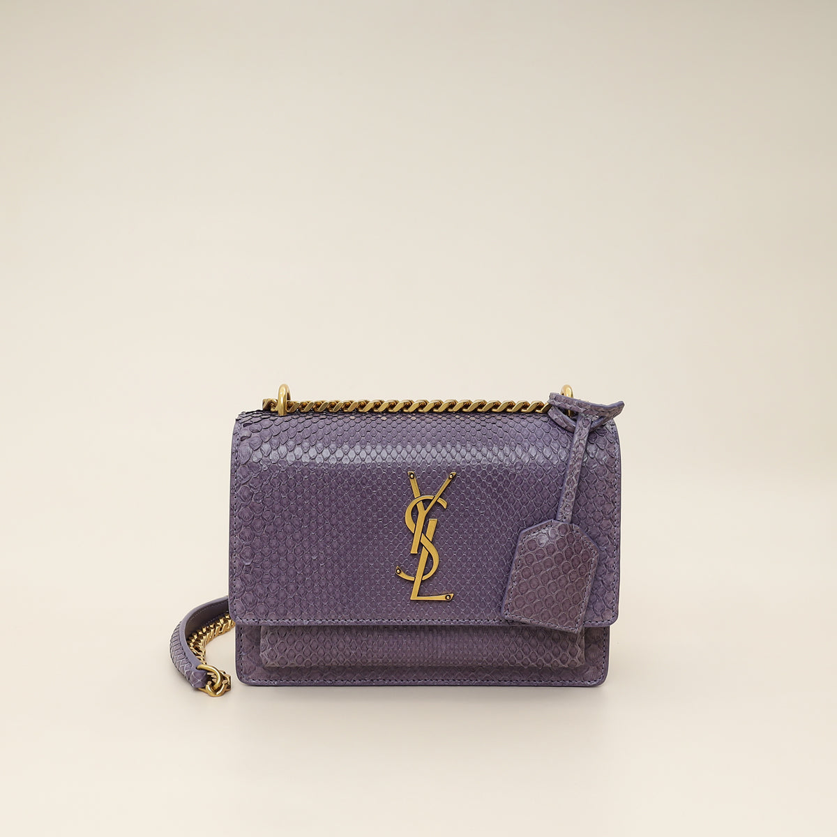 YSL Purple Python Sunset Small Shoulder Bag