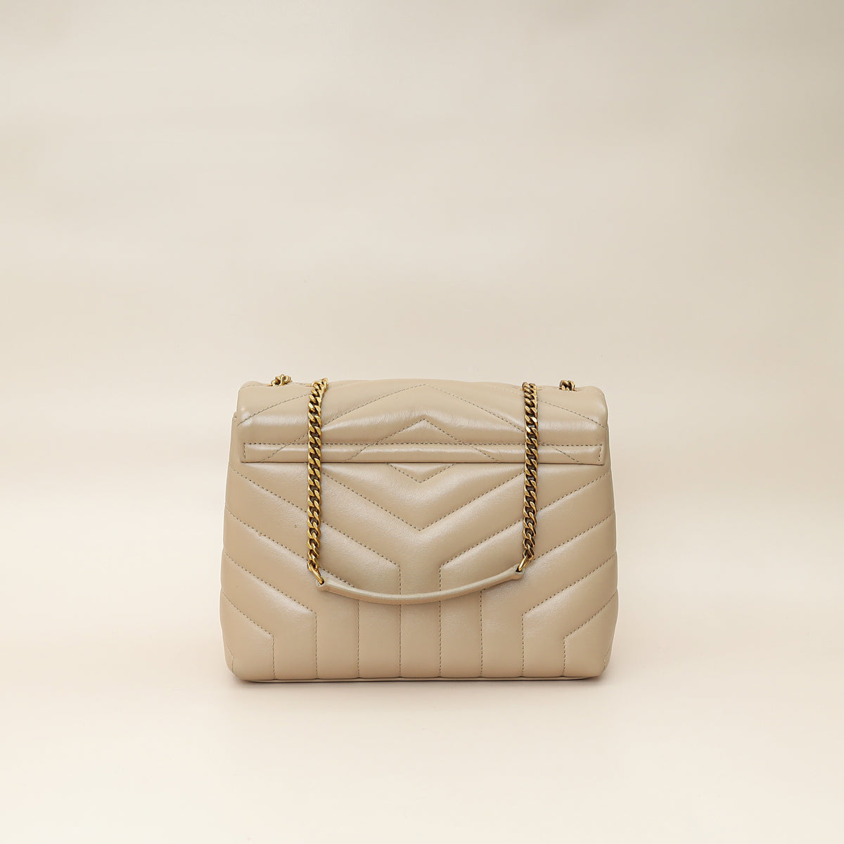 YSL Beige Loulou Small Flap Shoulder Bag-YSL-THE CLOSET