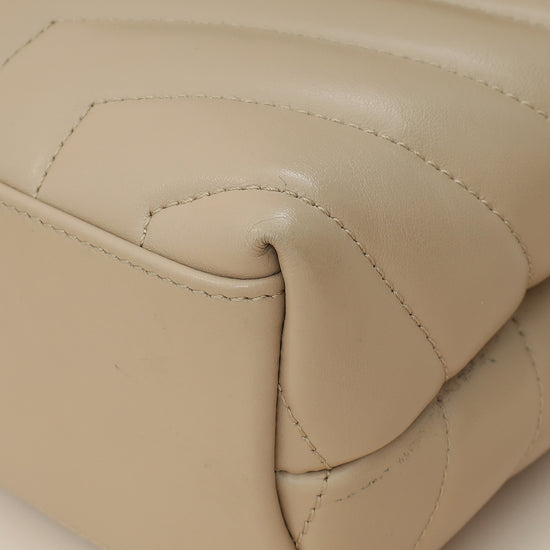 YSL Beige Loulou Small Flap Shoulder Bag-YSL-THE CLOSET