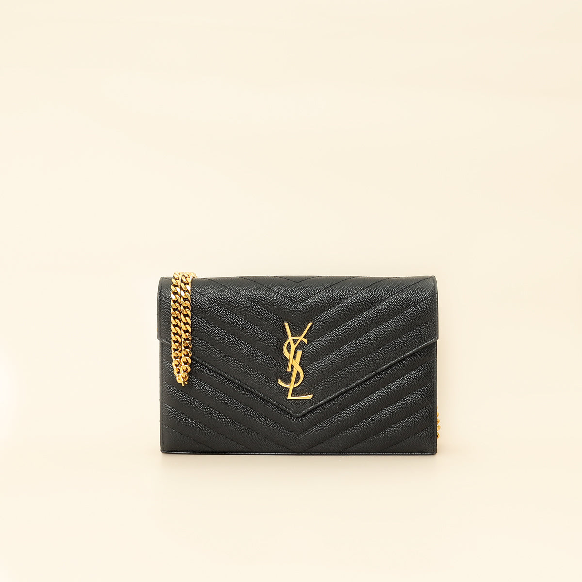 YSL Black Classic Cassandre Chain Wallet-YSL-THE CLOSET