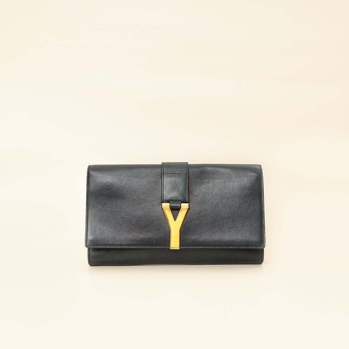 YSL Black Y Ligne Clutch-YSL-THE CLOSET