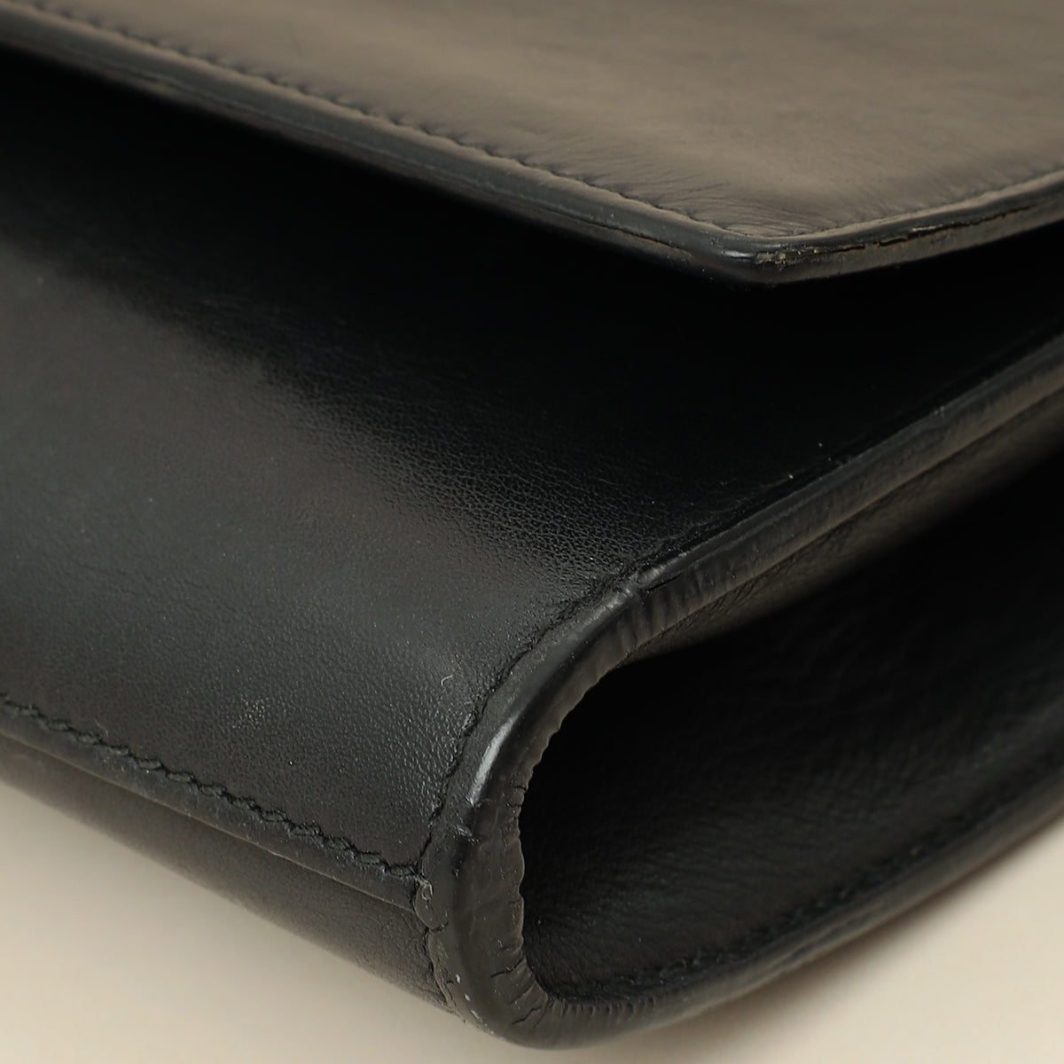 YSL Black Y Ligne Clutch-YSL-THE CLOSET