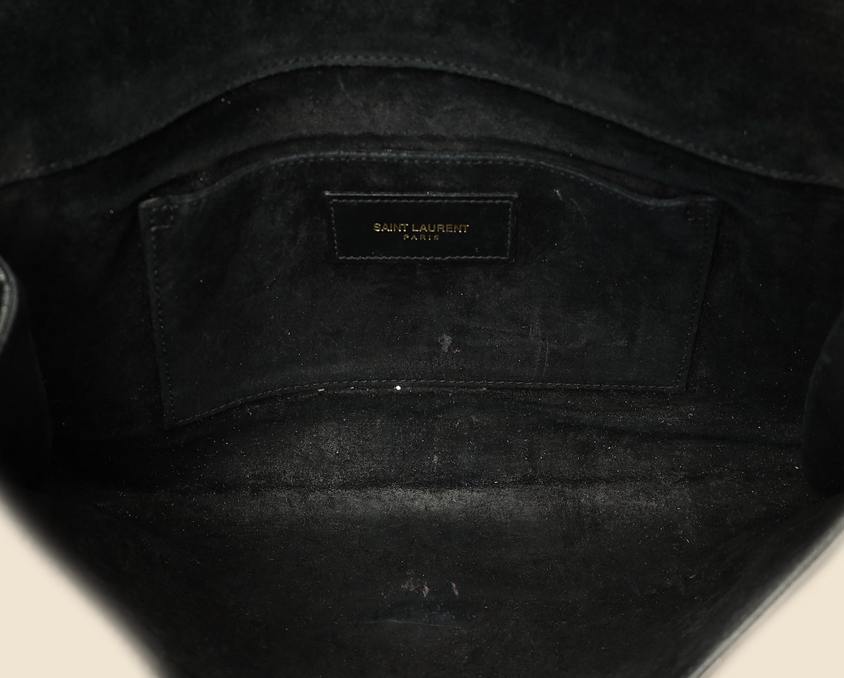 YSL Black Y Ligne Clutch-YSL-THE CLOSET