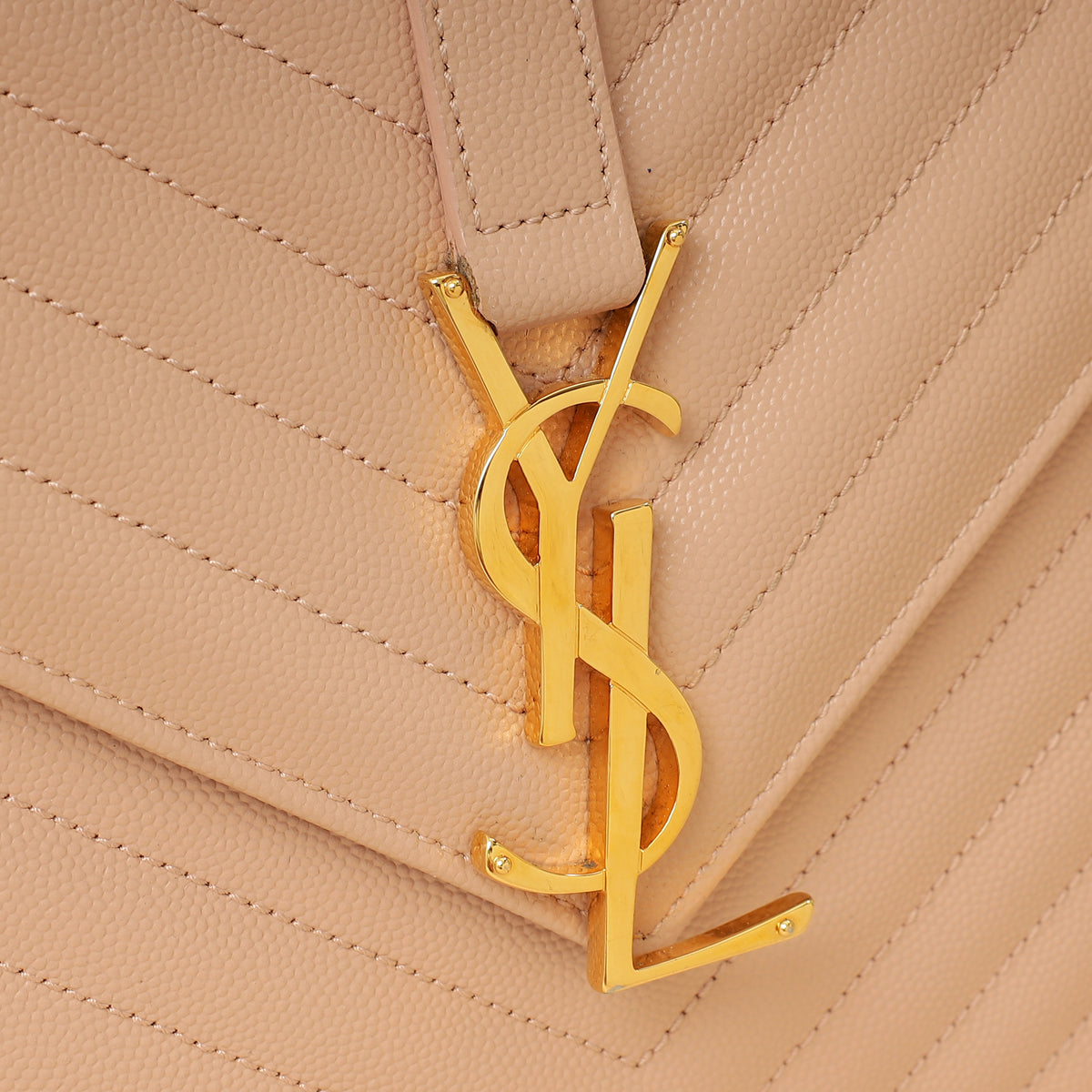 YSL Light Pink Monogram Satchel Flap Large Bag-YSL-THE CLOSET