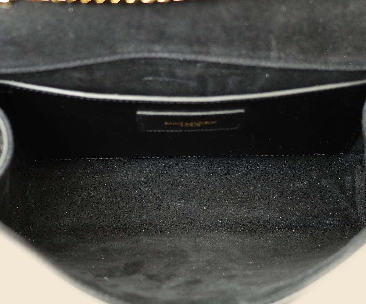 YSL Black Python Tassel Kate Medium Shoulder Bag-YSL-THE CLOSET