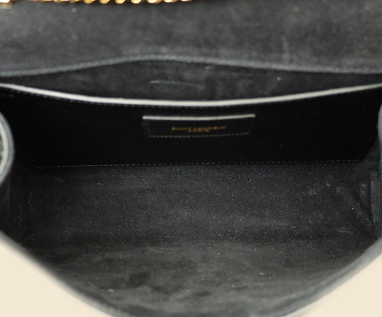 YSL Black Python Tassel Kate Medium Shoulder Bag-YSL-THE CLOSET