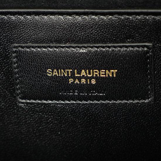 YSL Black Python Tassel Kate Medium Shoulder Bag-YSL-THE CLOSET