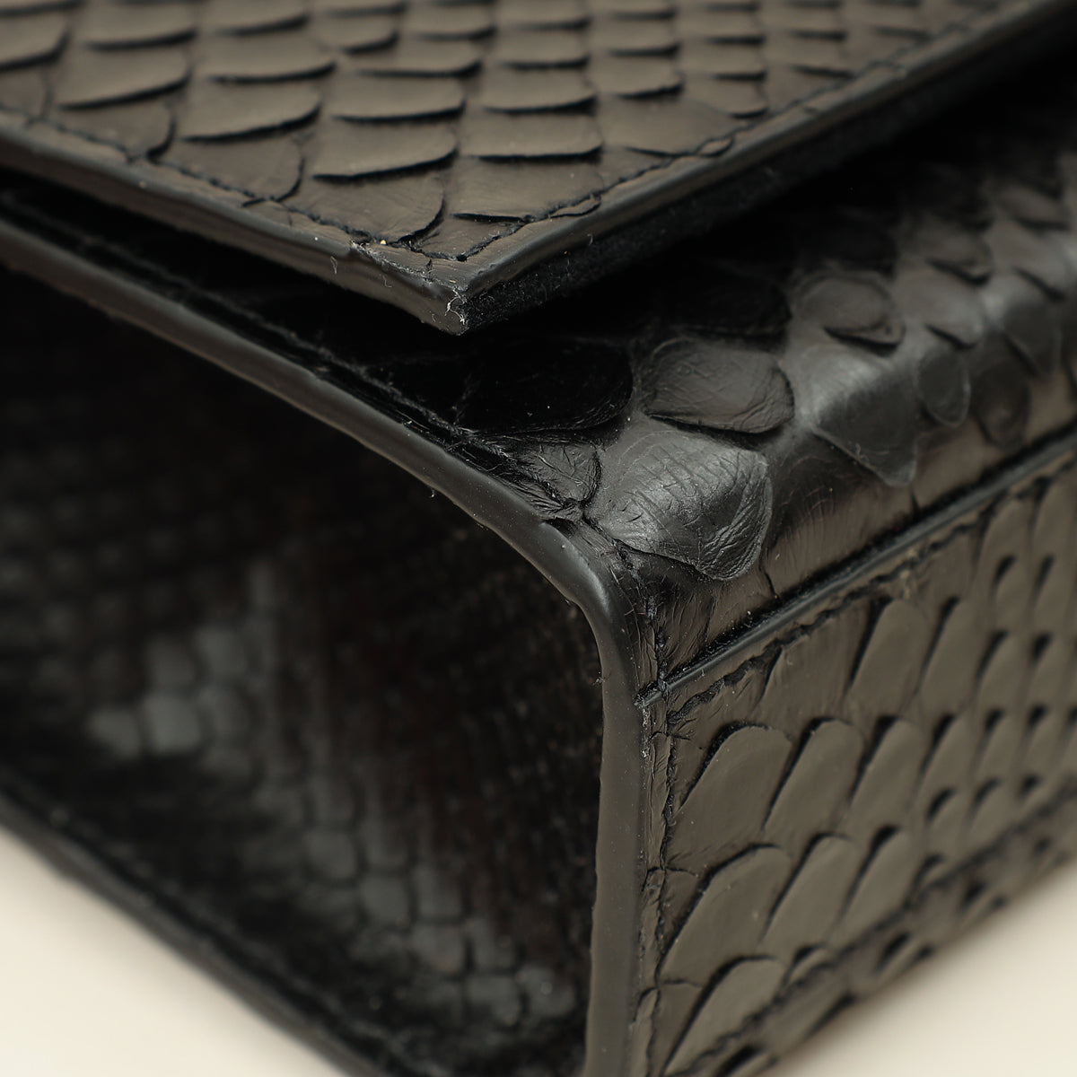 YSL Black Python Tassel Kate Medium Shoulder Bag-YSL-THE CLOSET