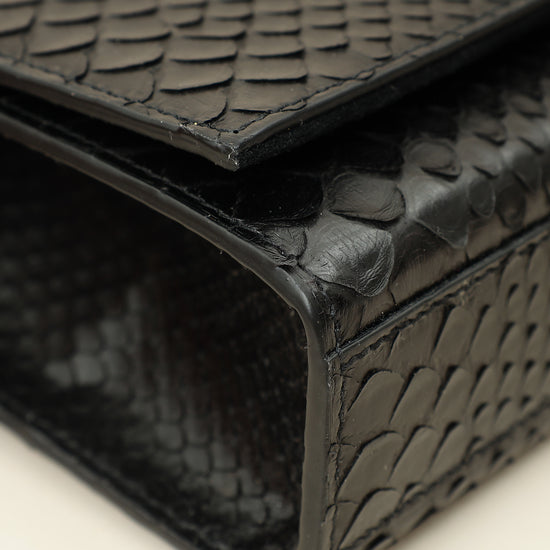 YSL Black Python Tassel Kate Medium Shoulder Bag-YSL-THE CLOSET