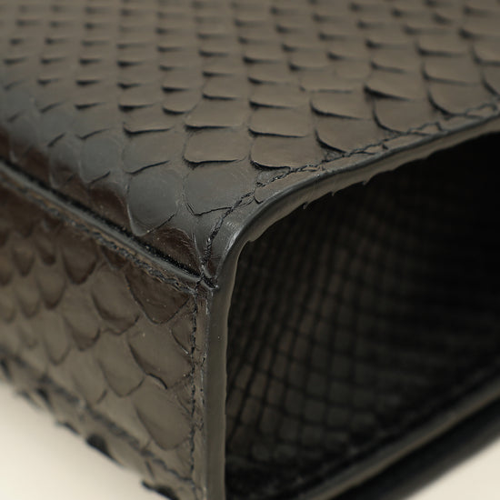 YSL Black Python Tassel Kate Medium Shoulder Bag-YSL-THE CLOSET