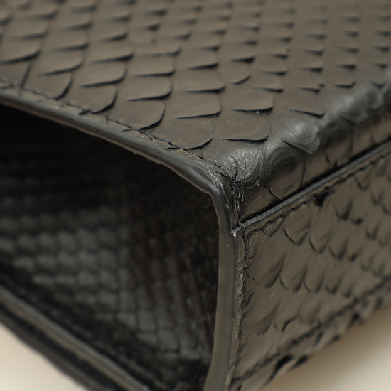 YSL Black Python Tassel Kate Medium Shoulder Bag-YSL-THE CLOSET