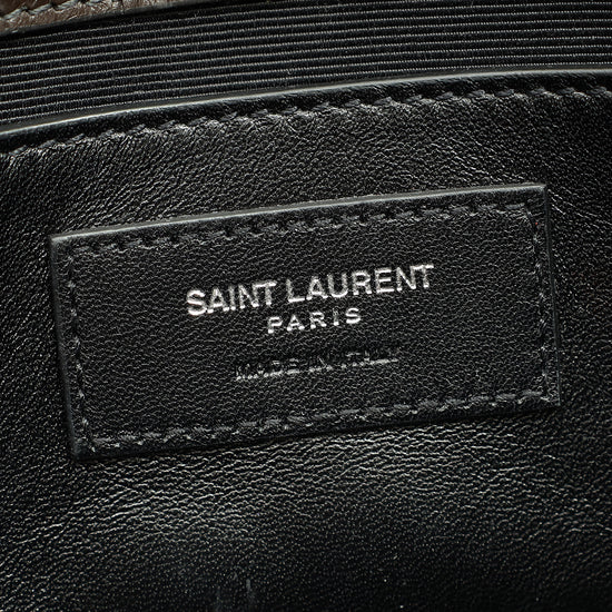 YSL Brown Croco Embossed Tassel Kate Bag-YSL-THE CLOSET