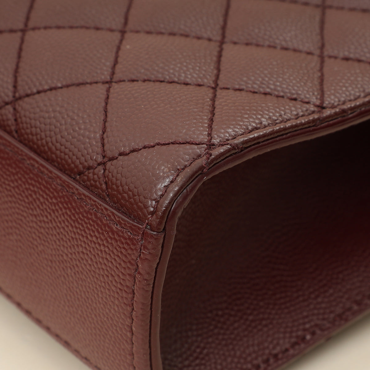 YSL Burgundy Mix Quilted Envelope Medium Flap Bag-YSL-THE CLOSET