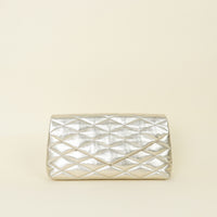 YSL Metallic Champaigne Large Sade Envelope Quilted Clutch