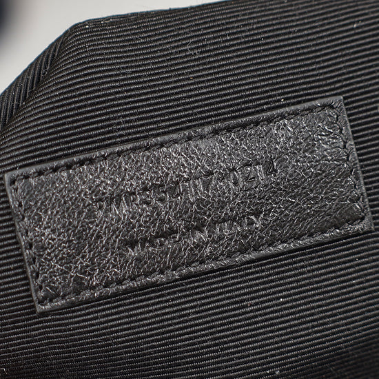 YSL Black Monogram Chevron Large Shopper Bag-YSL-THE CLOSET