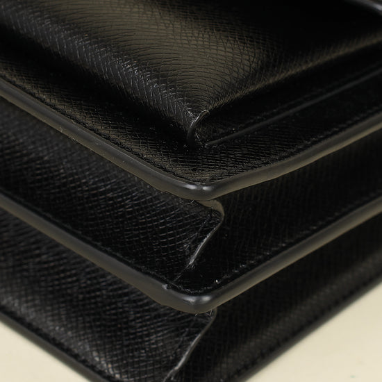 YSL Black Sunset Flap Medium Shoulder Bag-YSL-THE CLOSET