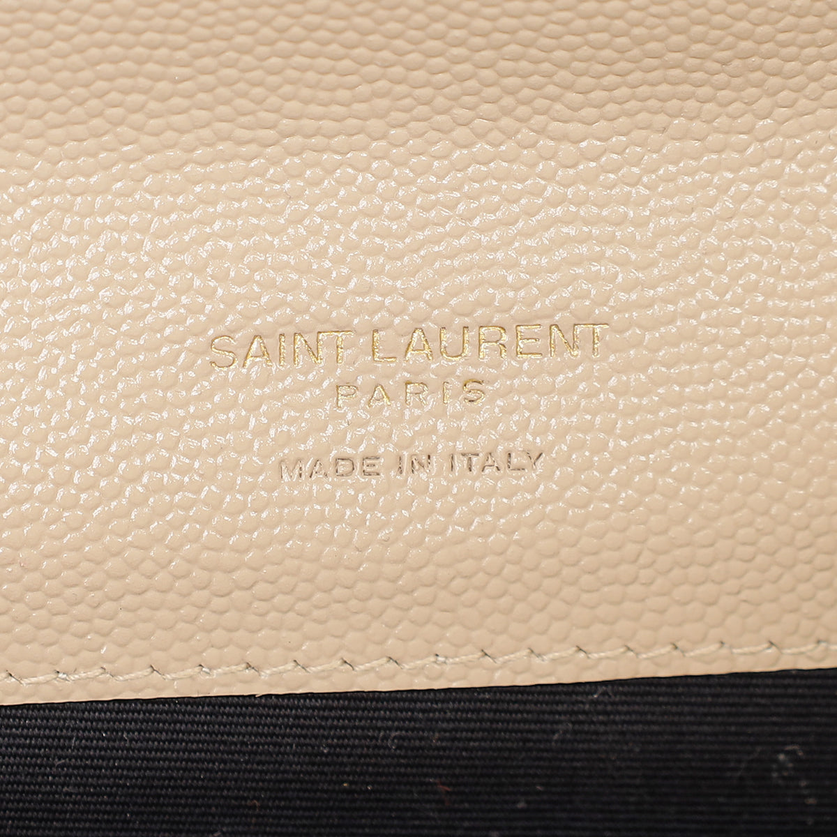 YSL Beige Cassandre Matelasse Flap Pouch-YSL-THE CLOSET