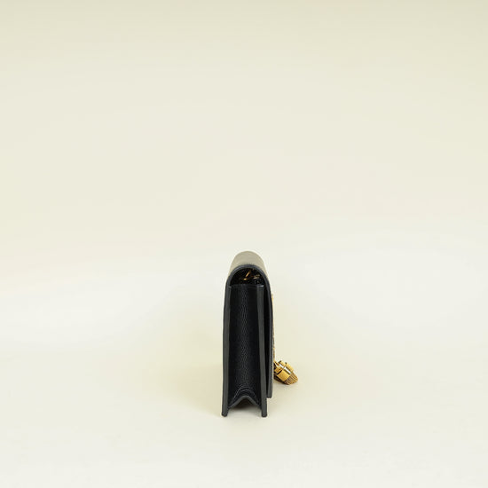 YSL Black Kate Tassel Chain Wallet