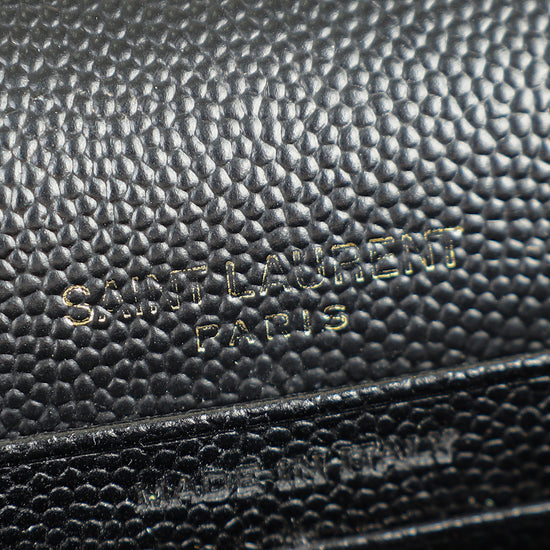YSL Black Kate Tassel Chain Wallet