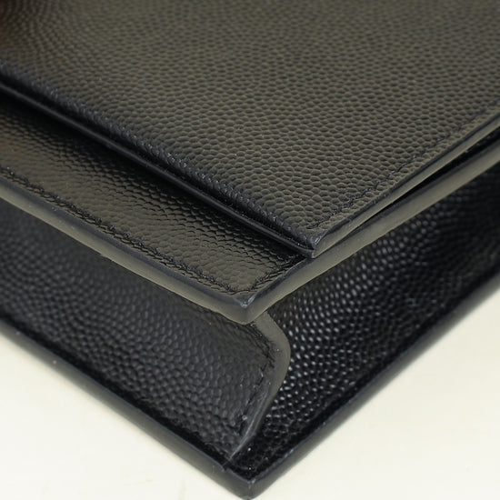 YSL Black Kate Tassel Chain Wallet