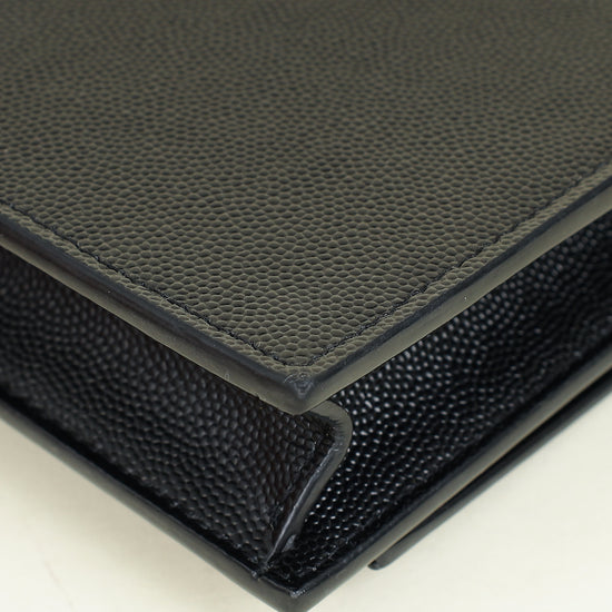 YSL Black Kate Tassel Chain Wallet