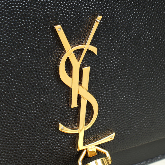 YSL Black Kate Tassel Chain Wallet