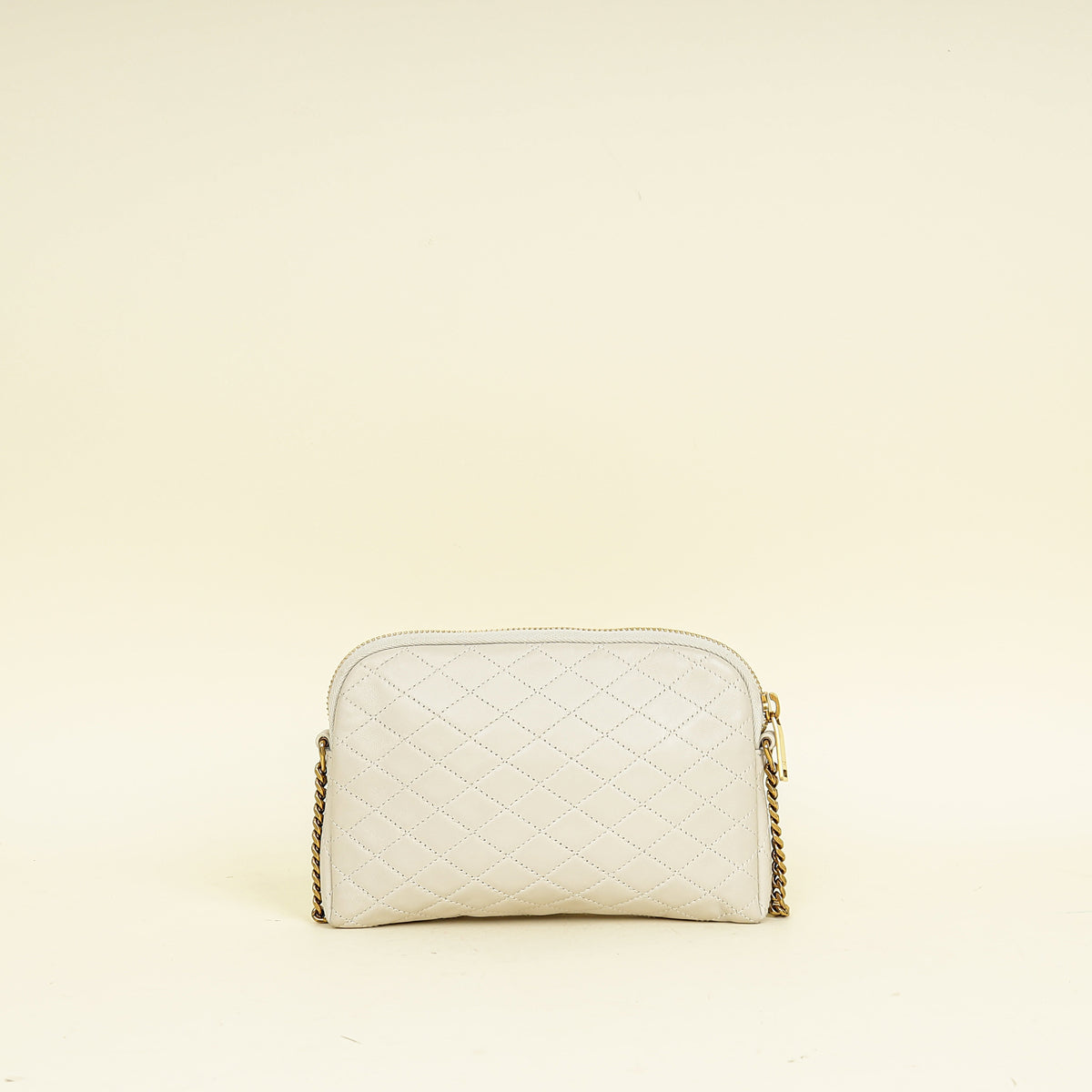 YSL Blanc Vintage Gaby Zippered Pouch