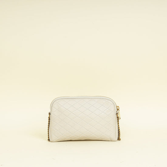 YSL Blanc Vintage Gaby Zippered Pouch
