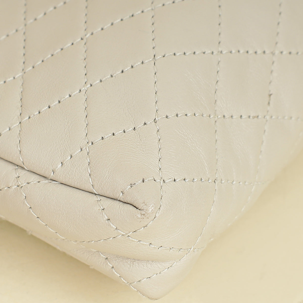 YSL Blanc Vintage Gaby Zippered Pouch