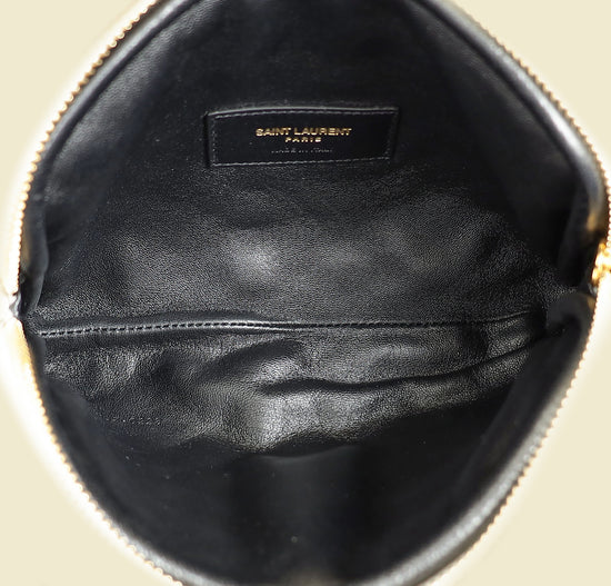 YSL Blanc Vintage Gaby Zippered Pouch