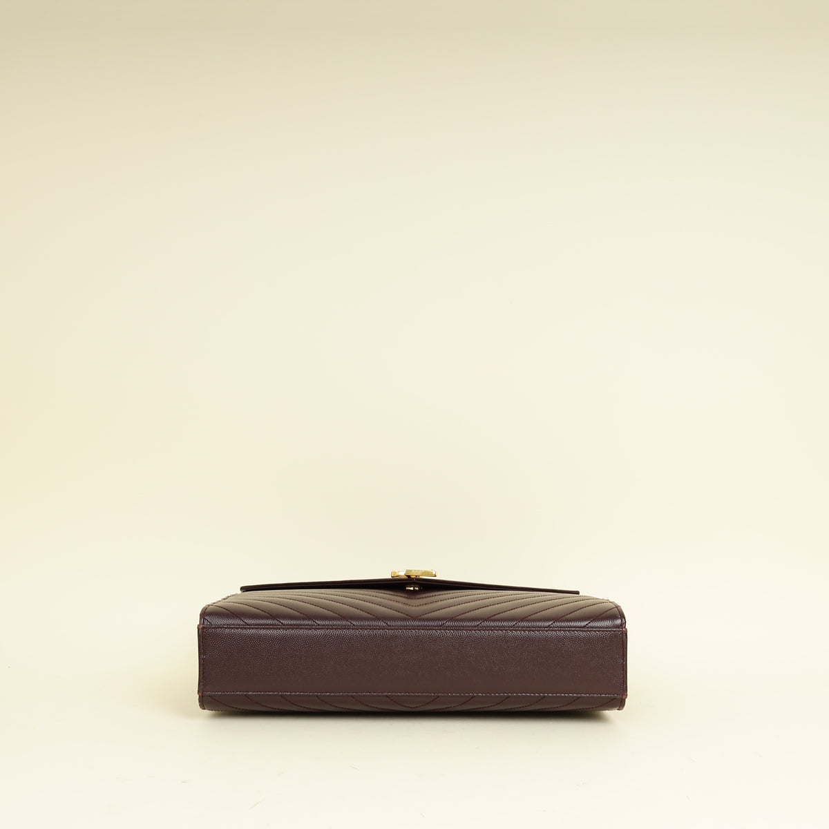 YSL Burgundy Monogram Envelope Large Satchel Bag