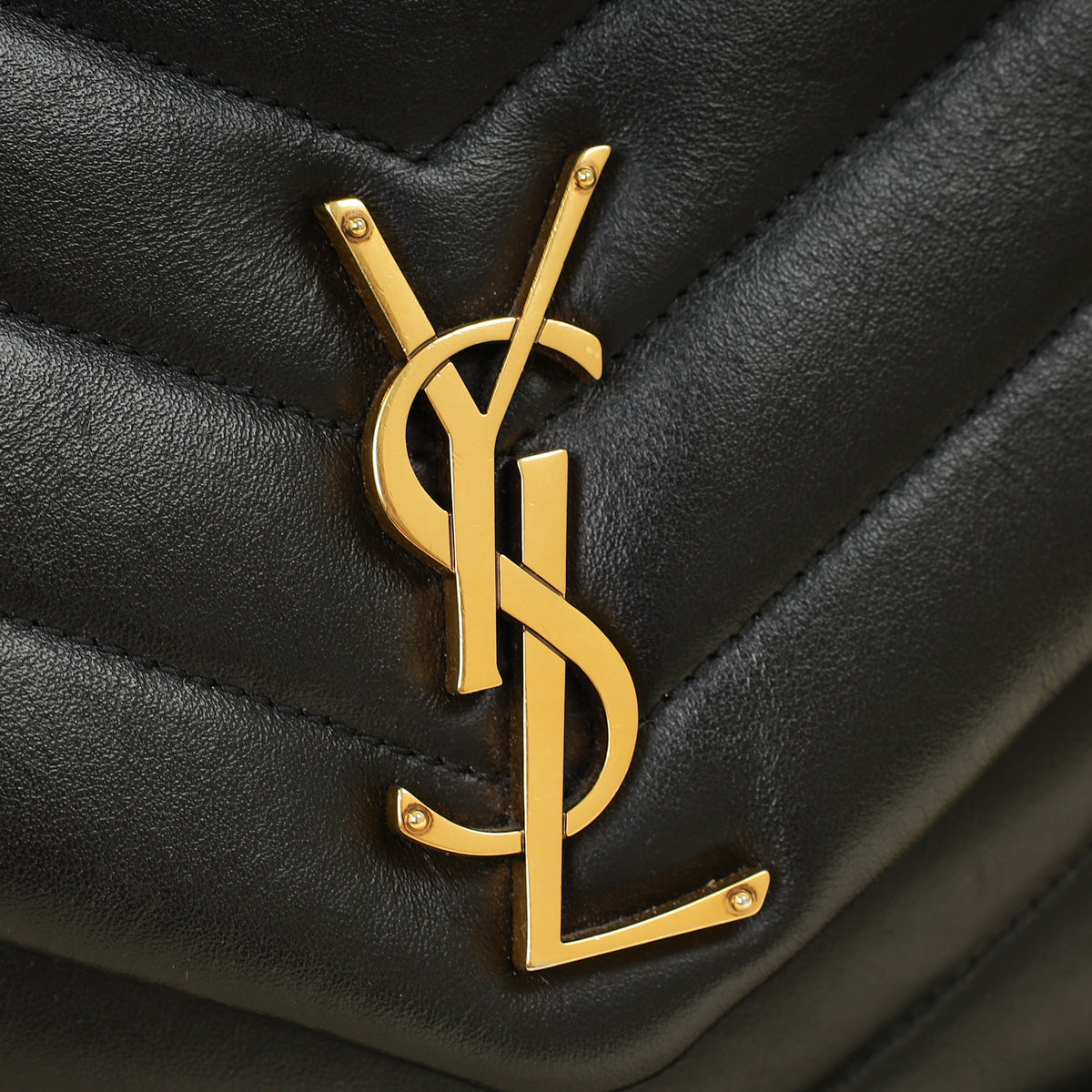 YSL Monogram Black Loulou Medium Bag