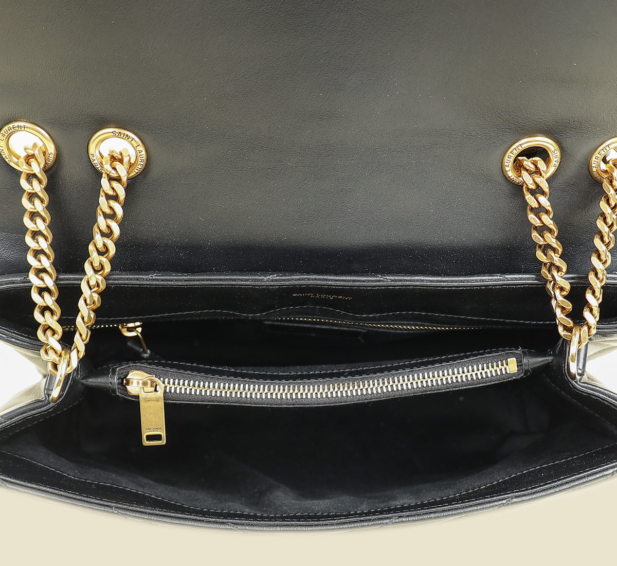 YSL Monogram Black Loulou Medium Bag