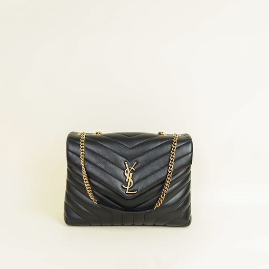 YSL Monogram Black Loulou Medium Bag