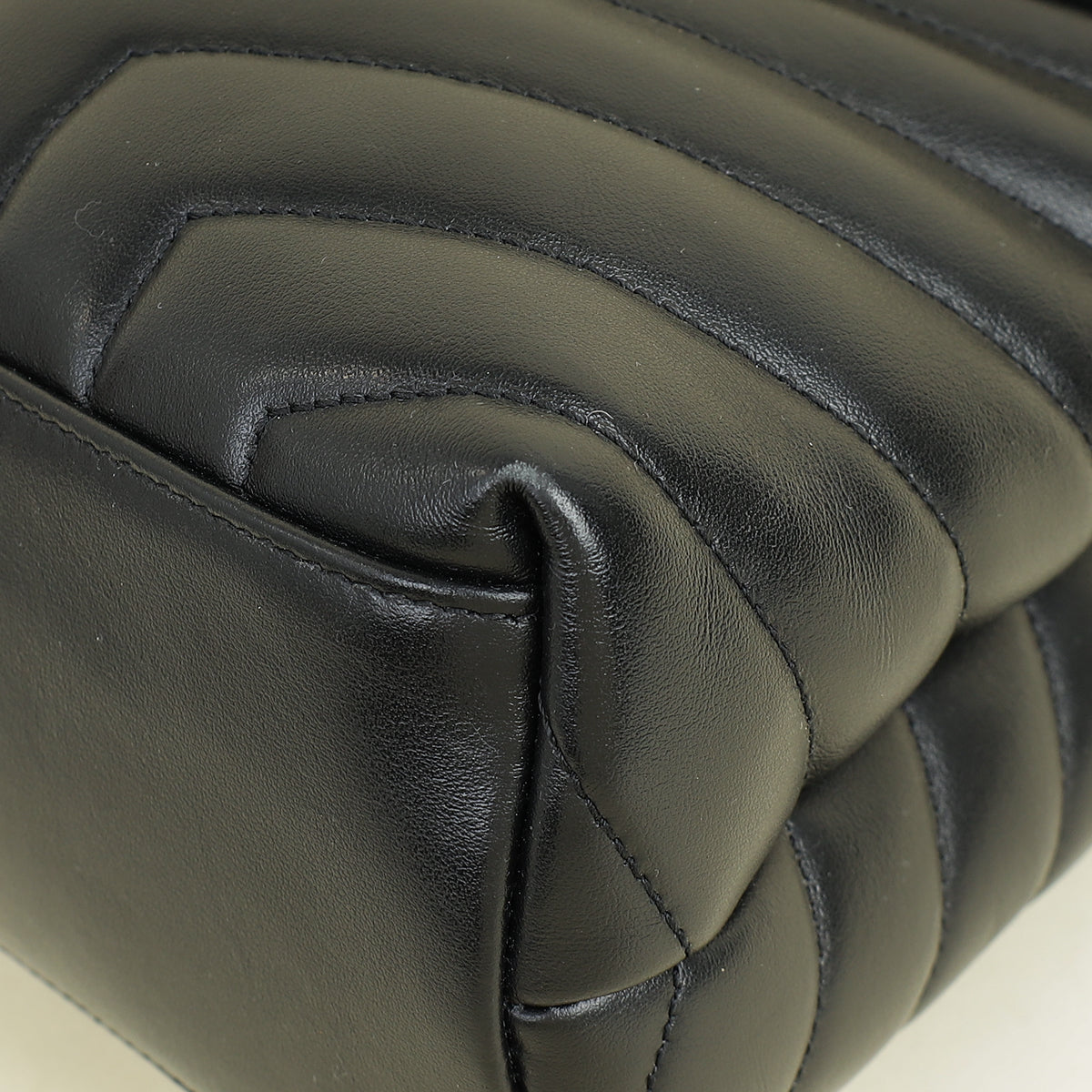 YSL Monogram Black Loulou Medium Bag