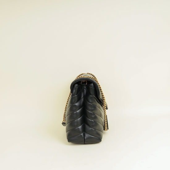 YSL Monogram Black Loulou Medium Bag