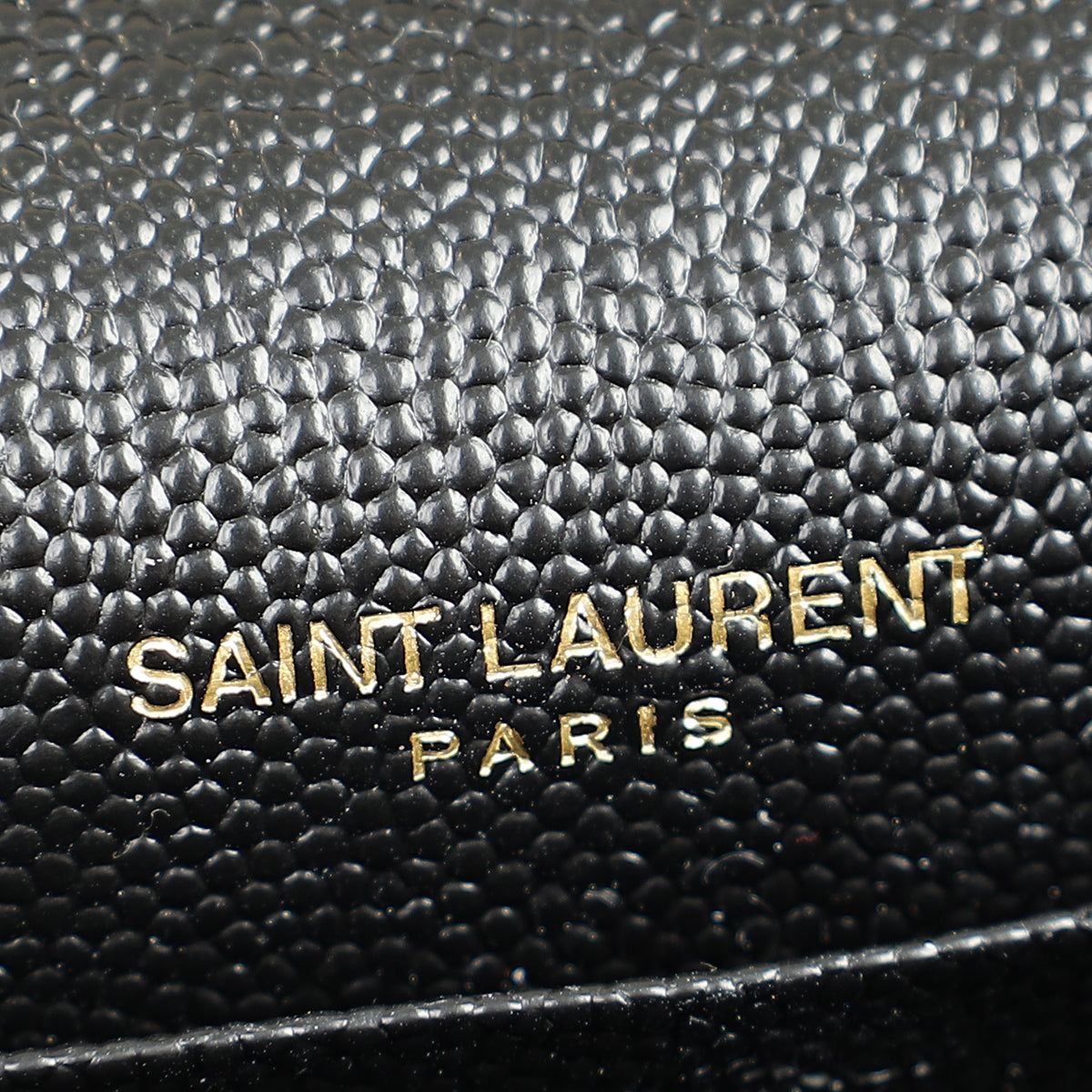 YSL Black Cassandre Envelope Chain Wallet